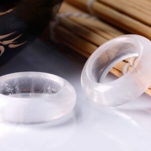 White Rutilated Quartz Ring