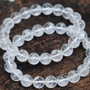 white rutilated quartz bracelet