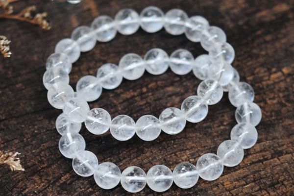 white rutilated quartz bracelet